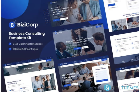 BiziCorp Business Consulting Elementor Template Kit