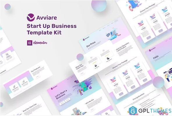 Avviare Start Up Business Elementor Template Kit