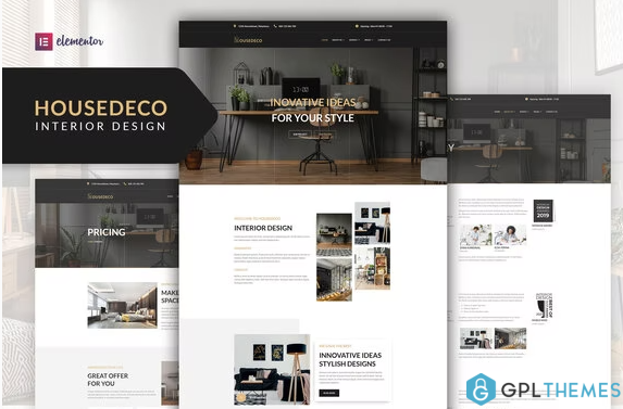 Housedeco Interior Design Elementor Template Kit