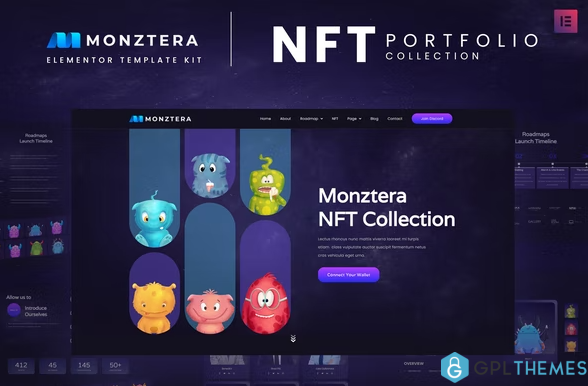 Monztera NFT Portfolio Elementor Template Kit