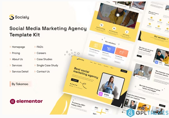 Socialy Social Media Marketing Agency Elementor Template Kit