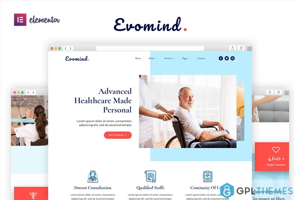 Evomind Home Healthcare Services Elementor Template Kit