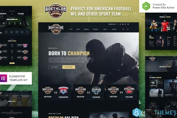 Roethlon – American Football NFL Elementor Template Kit