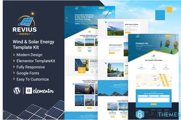 Revius Energy Elementor Template Kit