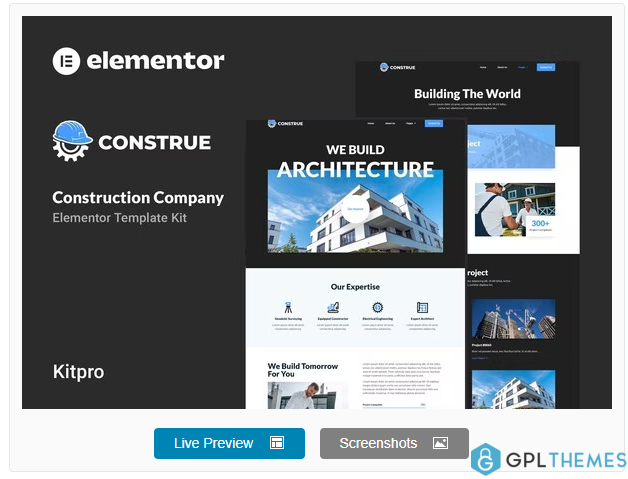 Construe – Construction Company Elementor Template Kit