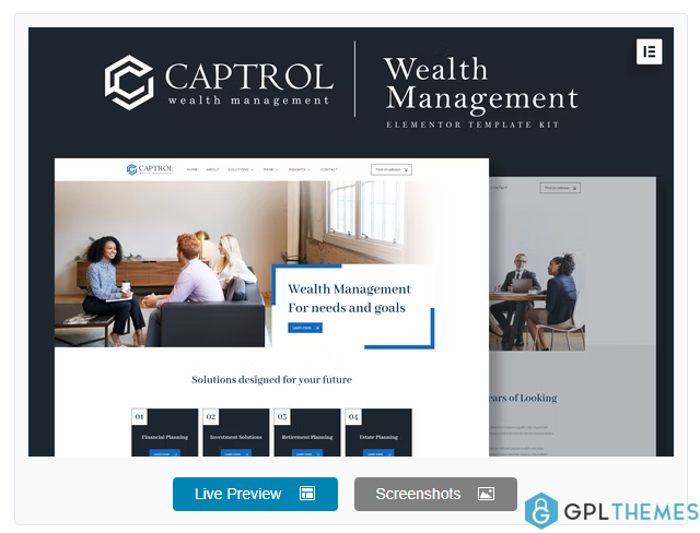 Captrol – Wealth Management Elementor Template Kit