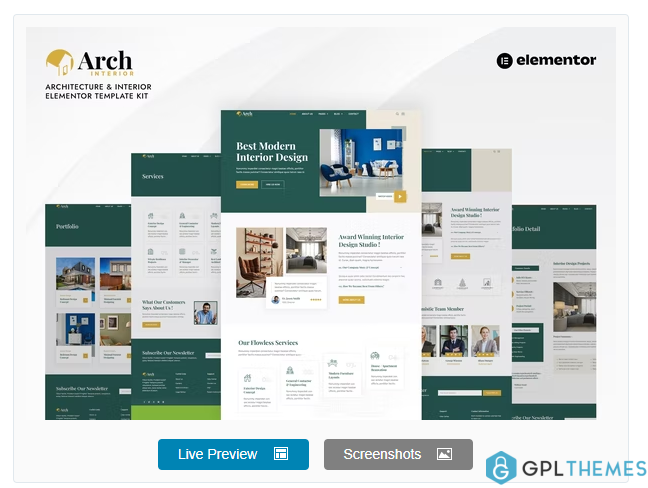 Archinterior – Architecture & Interior Elementor Pro Template Kit