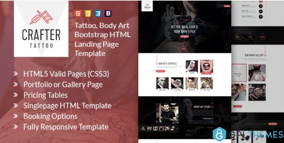 Crafter-Tattoo-Bootstrap-Landing-Page-Template