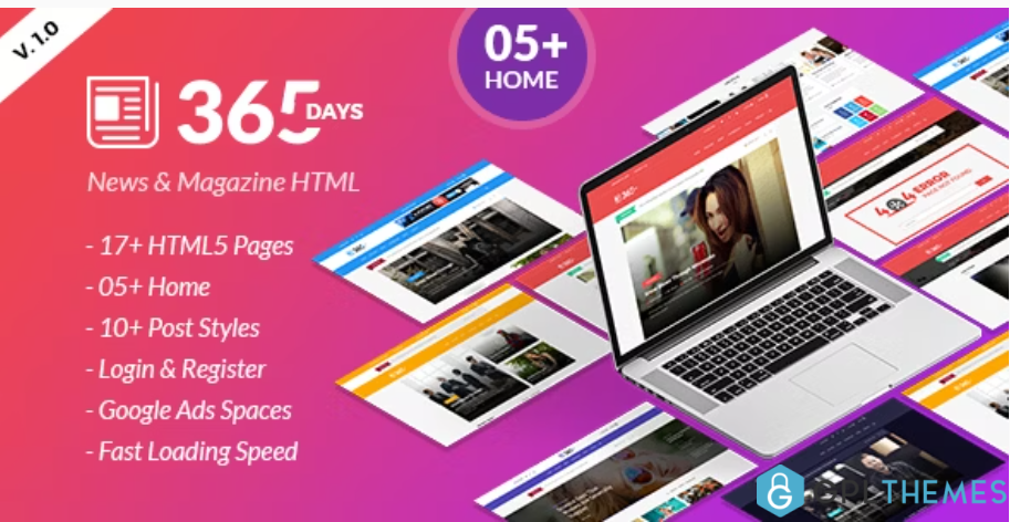 365 Days News HTML Template