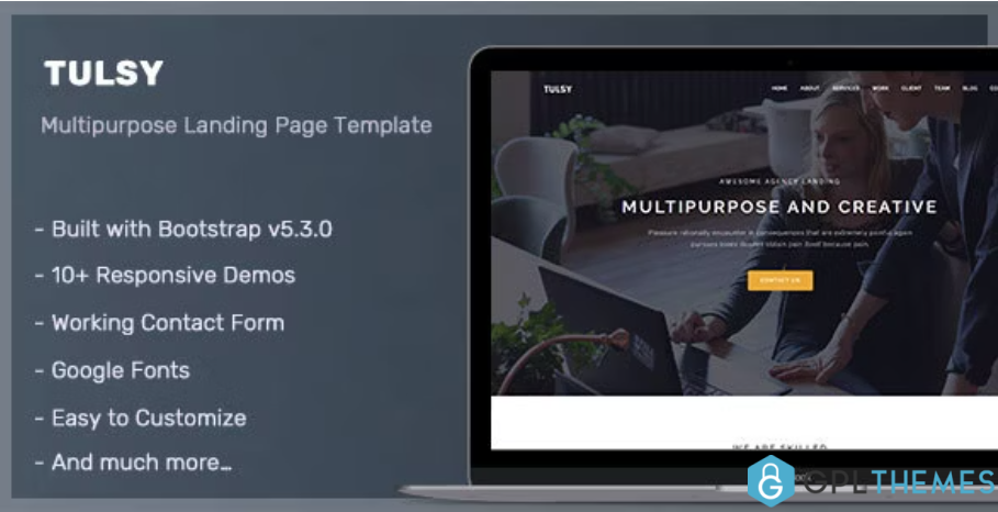 Tulsy-Multipurpose-Landing-Page-Template
