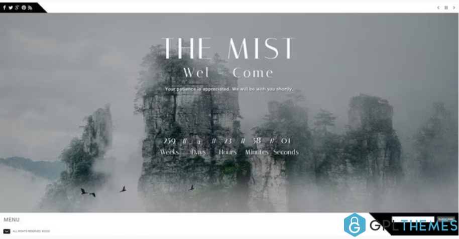 The-Mist-Responsive-Coming-Soon-Page