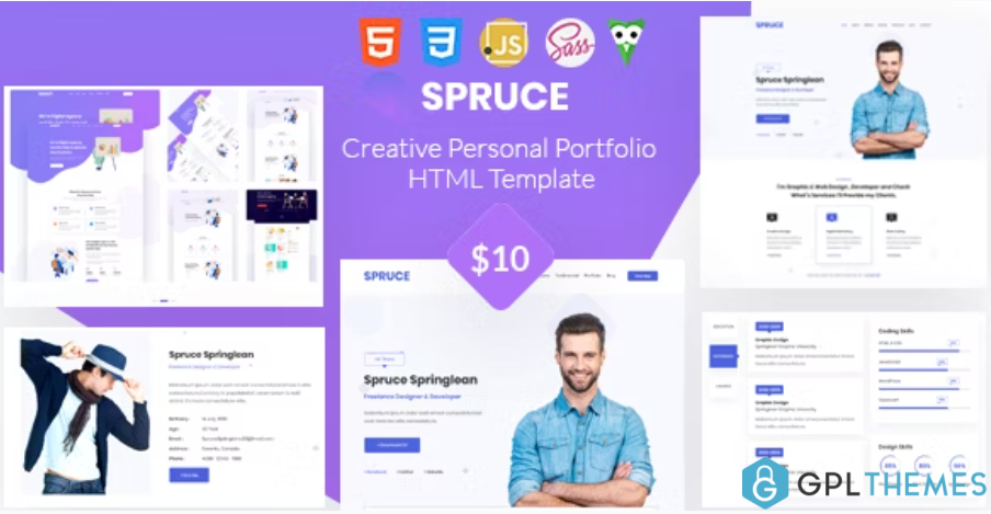 Spruce-Personal-Portfolio-and-vCard-Template
