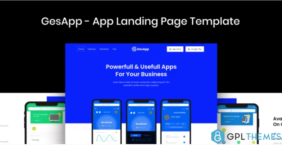 GesApp-App-Landing-Page-Template
