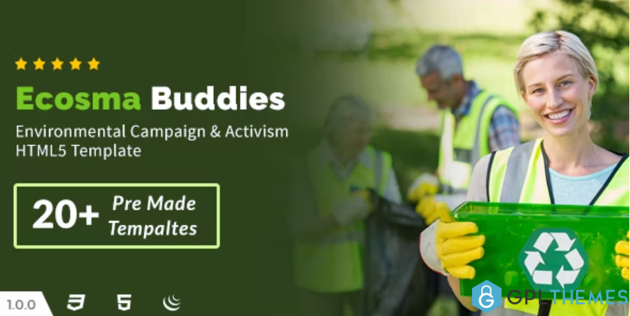 Ecosma-Buddies-Environmental-Campaign-Activism-HTML5-Template
