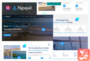 Ngapal - Sea Luxury Yatch Vacation Services Elementor Template Kit