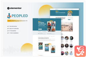 Peopled - Online Meeting App Elementor Template Kit