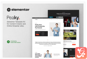 Peaky – Content Creator & Online Streamer Elementor Template Kit
