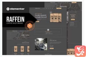 Raffein - Coffee Shop Brand Elementor Template Kit