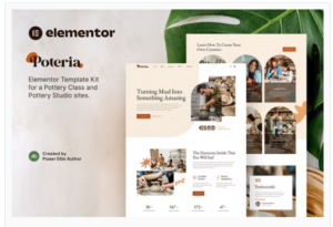 Poteria – Pottery Class & Studio Elementor Template Kit