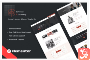 Lowlead - Attorney & Lawyers Elementor Template Kit