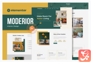 Moderior - Interior Design Elementor Template Kit