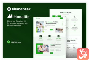 Monalife – Insurance Agency & Finance Elementor Template Kit