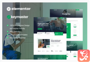 KeyMaster - Locksmith & Key Maker Service Elementor Template Kit