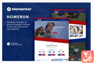 Homerun – Baseball Team & Sports Club Elementor Template Kit