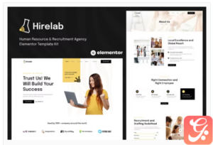Hirelab - Human Resource & Recruitment Agency Elementor Template Kit