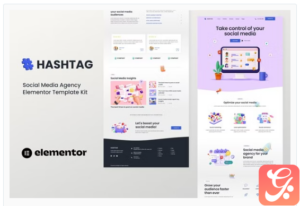 Hashtag - Social Media Agency Elementor Template Kit