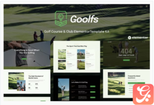Goolfs - Golf Course & Club Elementor Template Kit