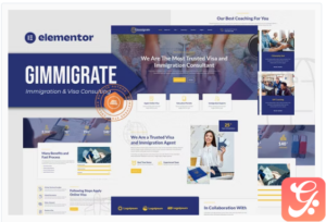 Gimmigrate - Immigration & Visa Consulting Elementor Template Kit