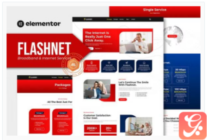 Flashnet - Broadband & Telecom Internet Provider Elementor Template kit