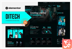 Ditech - IT Solutions & Services Company Elementor Template Kit