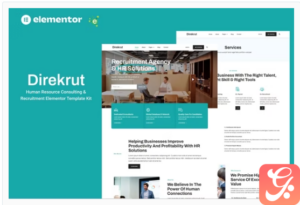 Direkrut - Human Resource Consulting and Recruitment Elementor Template Kit