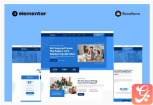 Credice - Insurance Agency Elementor Pro Full Site Template Kit