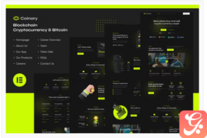 Coinary - Blockchain Cryptocurrency & Bitcoin Elementor Template Kit