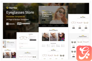 ClearView - Eyeglasses & Eyewear Store WooCommerce Elementor Template Kit