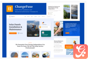 ChargeFuse - Solar Panel Installation & Maintenance Elementor Template Kit