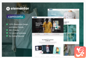Camisetta - T Shirt Design & Printing Service Elementor Pro Template Kit