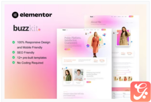Buzzkit - Influencer & Creative Agency Elementor Template Kit