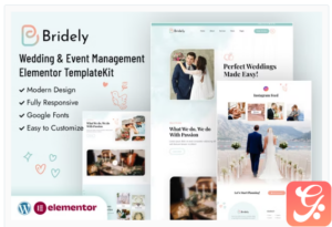 Bridely | Wedding & Event Management Elementor Template Kit
