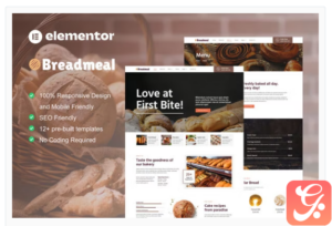 BreadMeal - Bakery & Cake Elementor Template Kit