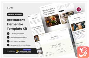 Bon - Restaurant Elementor Template Kit