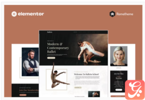 Balleto - Ballet School Elementor Pro Full Site Template Kit