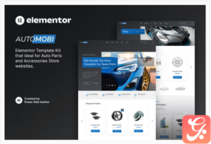 Automobi – Auto Parts Store & Accessories Elementor Template Kit
