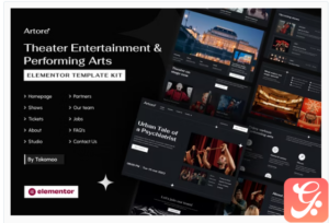 Artore | Theater Entertainment & Performing Arts Elementor Template Kit