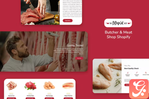 BBque Food Butcher Meat Shop Shopify Theme 1