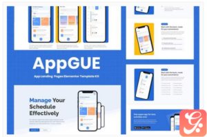 AppGUE - Mobile App Showcase Elementor Pro Template Kit