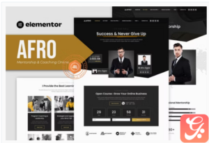 AFRO - Mentorship & Coaching Online Elementor Template Kit